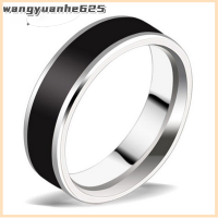 [WYH Store] COD เครื่องประดับแฟชั่น Black TITANIUM band แหวนสแตนเลสสำหรับผู้ชาย Size16-22