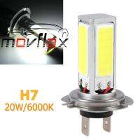 MovFlax 20W H7 Super High Power COB ไฟ LED สีขาวสำหรับขับขี่หมอก /Drl