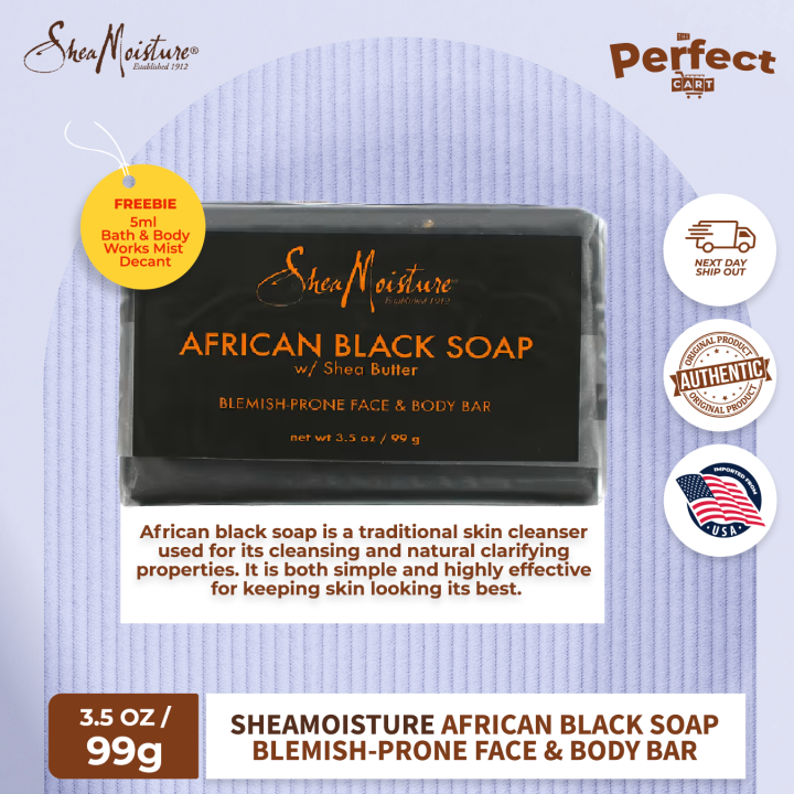 SheaMoisture Soap with Shea Butter, Acne Prone Face and Body Bar, 3.5
