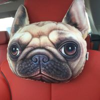 Car Headrest Neck Pillow Auto Car Seat Lovely Dog Cat Animal Breathable Head Support Neck Rest Protector Automobiles Interior Seat Cushions