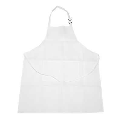 4 Pack Bib Aprons with 2 Pockets Adjustable Kitchen Cooking Chef Apron for Women &amp; Men, White