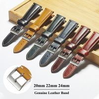 ∋▼❇ 20 มม. 22 มม. 24 มม. สร้อยข้อมือหนังแท้ Retro Calfskin นาฬิกาสำหรับ Omega สำหรับ Swatch สายรัดข้อมือผู้ชายกีฬาสายคล้องคอ