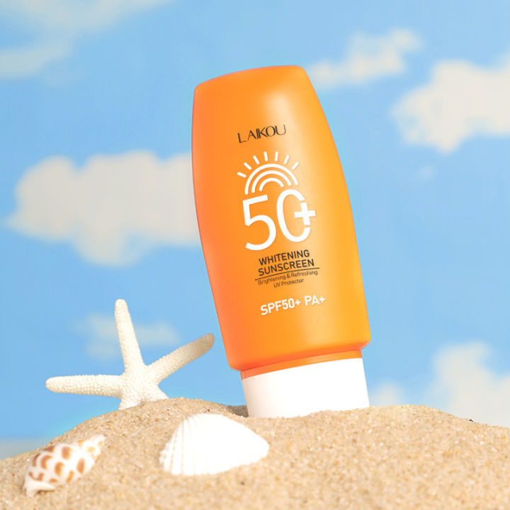 laikou-ครีมกันแดดไวท์เทนนิ่ง-50-กรัม-spf50-pa-uva-uvb-ป้องกันใบหน้าและร่างกายครีมกันแดดกันน้ำสดชื่น