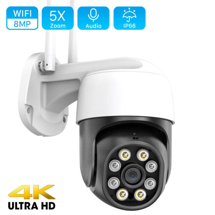 ZRhunter 5MP 8MP 4K PTZ IP Camera Waterproof Security Camera with 4X ...