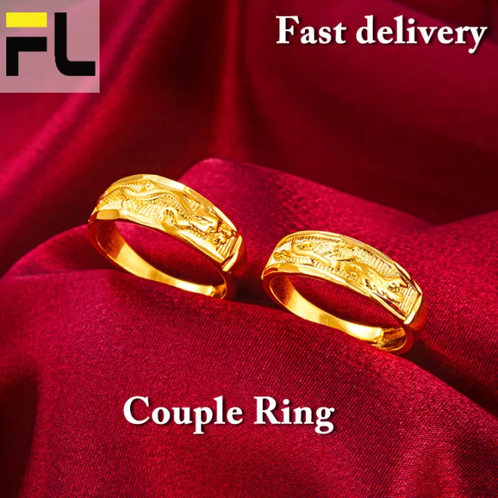 1 Pair) Pure Ang 18K Pawnable Saudi Gold Original Ring For Women And Men  Couples Open Dragon And Phoenix Rings Promise Ring Jewelry Set Wedding Rings  For Boys And Girls | Lazada Ph