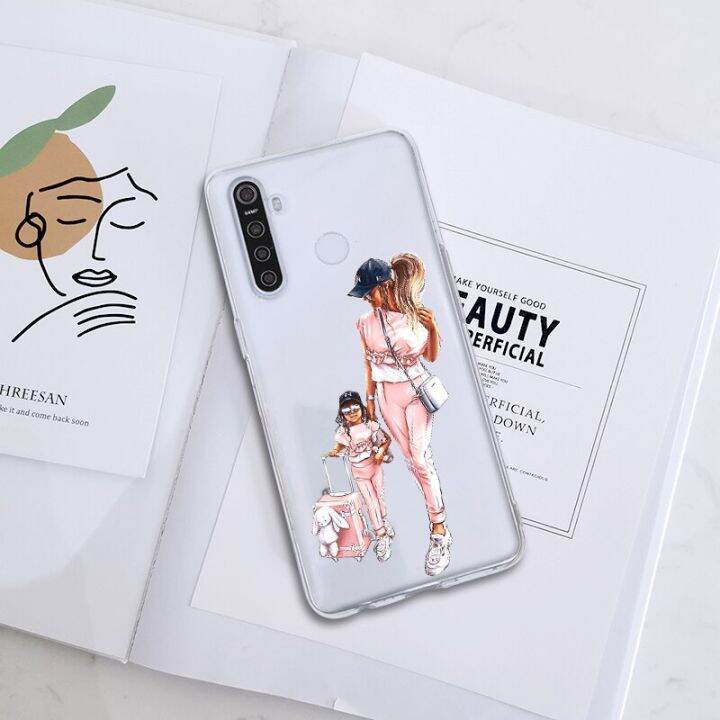 phone-case-for-oppo-realme-5-6-x50-x2-pro-soft-fashion-black-baby-mom-girl-back-cover-for-realme-c3-x3-xt-c11-6i-x-silicone-tpu-electrical-connectors