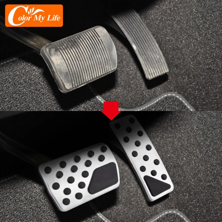 Color My Life At Stainless Steel Fuel Gas Brake Auto Pedal Protection ...