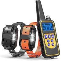 dfh﹊☞  Dog Training Collar 800 Yards Medium Large Rechargeable System Support 3 Dogs shock bark stop