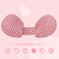 PLW หมอนรองครรภ์ Portable U-Shaped Maternity Pillow Body Side Sleeper Soft Waist Cushions Pregnant Supplies Red Plaid Nursing Maternity P หมอนคนท้อง หมอนข้างคนท้อง