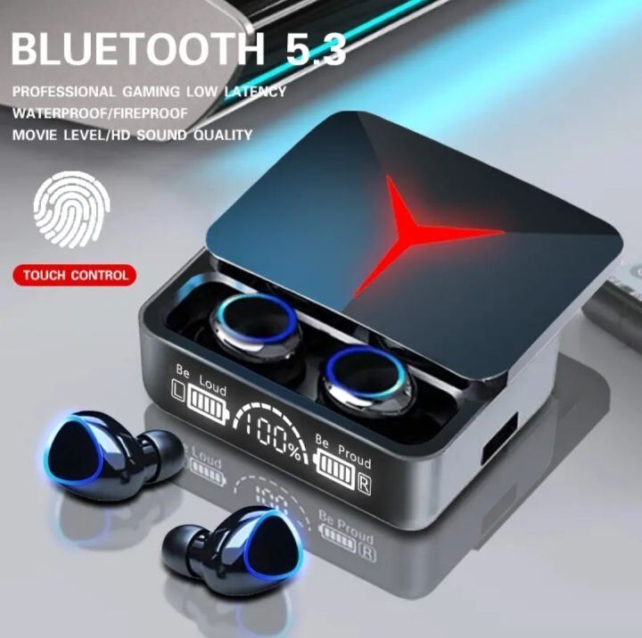 TWS Bluetooth-øretelefoner M90 Pro Trådløse øretelefoner Hovedtelefoner LED-skærm Trådløst Bluetooth-headset til spilsport_voghion.com