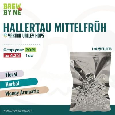 ฮอปส์ Hallertau Mittelfrüh (GR)  PELLET HOPS (T90) โดย Yakima Valley | ทำเบียร์ Homebrew