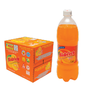 Thùng 12 chai Nước Ngọt Có Gaz Bidrico 1,25 Lít - Hương vị Cam
