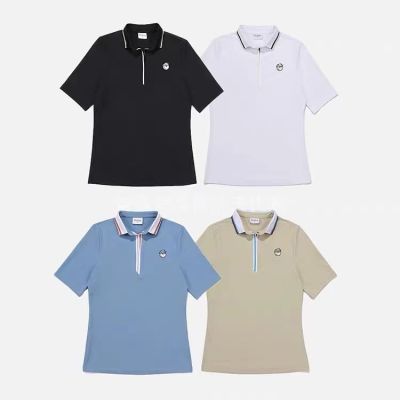 [COD] Hanmeishang Korea single export golf short-sleeved T-shirt 22 summer womens sports and leisure lapel jersey