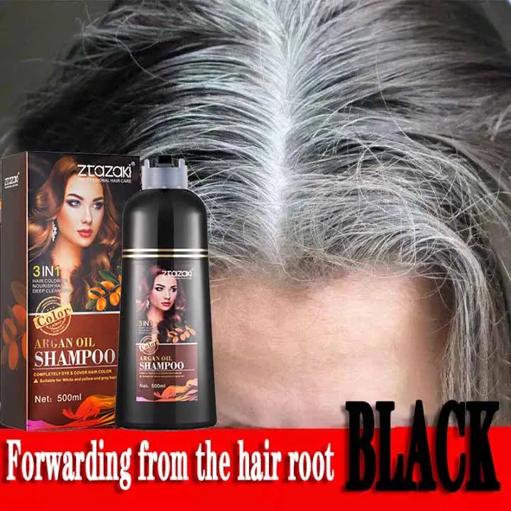 500 ML Black Hair Shampoo Turn Your White/Gray Hair Into Black In Just 5  Minutes All Natural And Organic Ingredients No Irritable Odor Hair  Blackening Shampoo Hair Coloring | Lazada PH