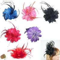 GUJI1817559 สุภาพสตรี เข็มกลัด การแสดงเต้นรำ Fascinator กิ๊บติดผมขนนก อุปกรณ์ผมจัดงานแต่งงาน กิ๊บติดผมเจ้าสาว ข้อมือดอกไม้