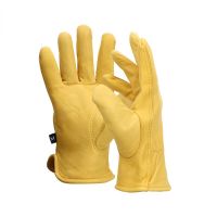 Leather Gloves Sheepskin Driving Men Motorcycle Gardening Safety Fruit Picking