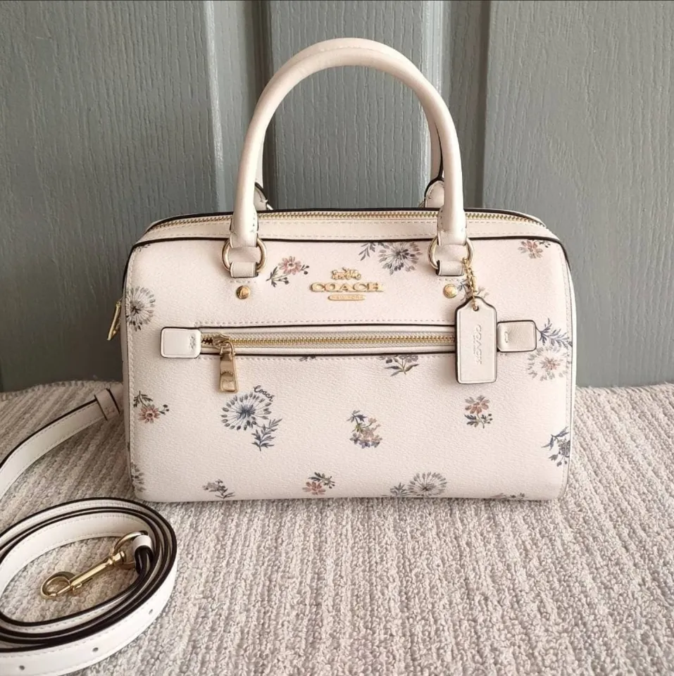 Authentic 4105 Coach Rowan Satchel with Dandelion Floral Print