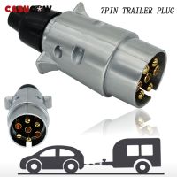 7 Pin 12V Aluminium Alloy Trailer Plug Electrics Tow Towing Wiring Connector Adapter Caravan Boat Trailer Lights Socket Plugs EU