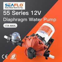 SEAFLO 55ชุดปั๊มน้ำไดอะแฟรม5.0GPM ที่60PSI 12โวลต์เรือยอชต์เรือเรือเดินสมุทรไฟฟ้าที่รถคาราวานอาร์วีอุปทานแรงดันสูง5ห้อง Montagu.