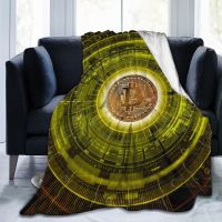 New 3D Bitcoin Personality Printed Flannel Blanket Sheet Bedding Soft Blanket Bed Cover Home Textile Decoration