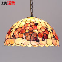 Tiffany Mediterranean style natural shell Pendant Lights lustres night light led lamp floor bar home lighting Free shipping