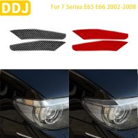 For BMW 7 Series E65 E66 2002 2003 2004 2005 2006 2007 2008 Accessories Carbon Fiber Lamp Eyebrow Trim Sticker Decorative