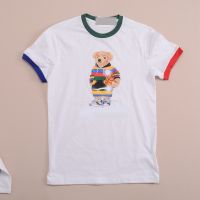 [Original]RalphˉlaurenˉRL044 mens short-sleeved bear print contrast color round neck T-shirt summer new with label