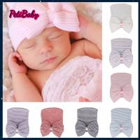 PETIBABY น่ารัก สำหรับเด็กทารก อ่อนนุ่ม หมวกเด็กลายริ้ว หมวกมีโบว์ หมวกโรงพยาบาลทารกแรกเกิด หมวกเด็ก หมวกเด็ก