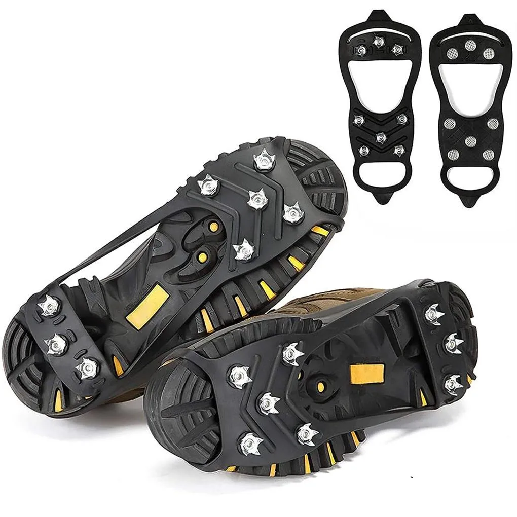Boot Crampons 8-Studs Snow Ice Traction Shoe Boot Cleats Firm Ice Grippers  Snow Cleats Traction | Lazada PH
