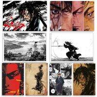 โปสเตอร์ซามูไรอนิเมะญี่ปุ่น Vagabond Miyamoto Musashi Inoue Takihiko ผ้าใบวาดภาพรูปภาพศิลปะผนังห้องการตกแต่งบ้าน