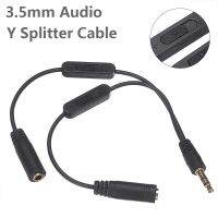 3.5mm Stereo Audio Headphone Male To 2 Dual Female Stereo Audio Y Splitter Cable Volume Control Cables