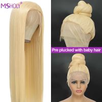 Blonde Silk Straight Synthetic Lace Front Wig Synthetic Lace Wigs for Women Lace Frontal Wig 613 Blonde Lace Front Wig Cosplay [ Hot sell ] TOY CENTER