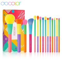 Docolor เครื่องมือแปรงความงามอายแชโดว์สีแปรงปัดแป้งรองพื้นชุดเครื่องสำอางค์แปรงสำหรับแต่งหน้าหลากสีคาบูกิเบลนด์