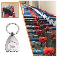 【YD】 Metal Shopping Trolley Coin Holder Keychain Carts Keyring Solver Chip Chain Promotion Supermarket