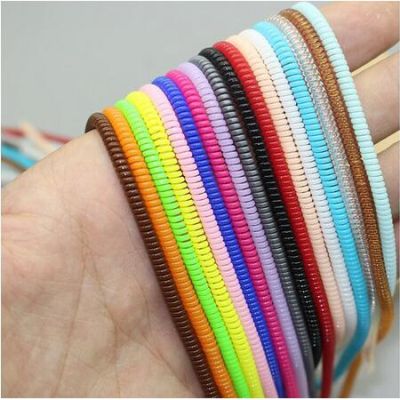 New Plating Sequins 1.5M 3 in 1 TPU spiral USB Charging cable cord protector cable winder for 8 7 6 5 Earphone Protection