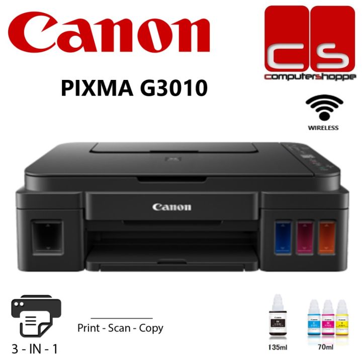 Canon Pixma G3010 Refillable Ink Tank Wireless All In One Printer Lazada 6880