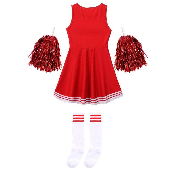 kid-girls-cheerleading-costumes-uniform-sleeveless-letter-print-dance-cosplay-roleplay-dress-with-socks-for-stage-performance