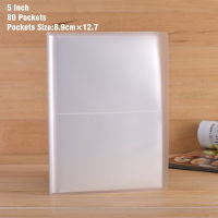 80 Pockets Matting Transparent Cover Photo Album for 567 Inch Postcard Photoes Book Board Game Cards Sleeve Holder Albums