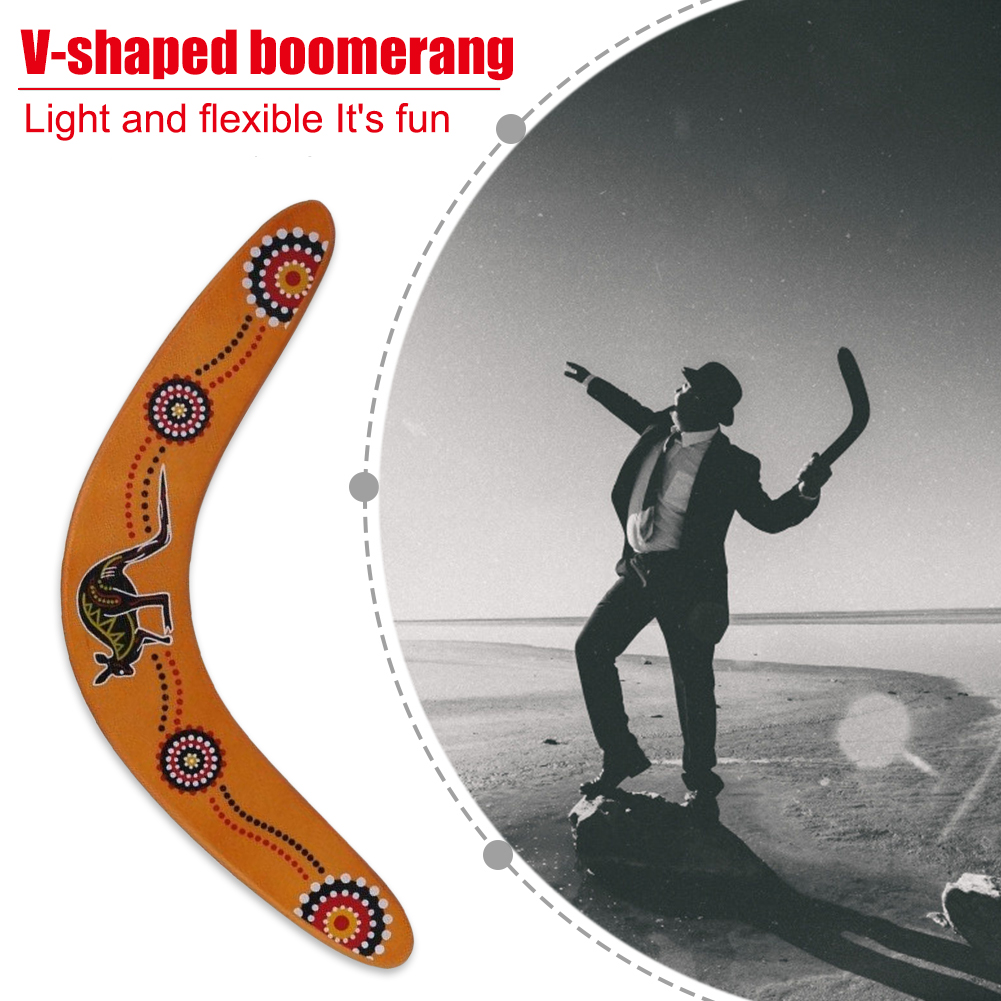 Yziss Kangaroo Throwback V Shaped Boomerang Flying Disc Throw Catch Outdoor Game Boomerang Ball Dog Toy 