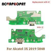 Novaphopat สําหรับ Alcatel 3X 2019 5048 OT5048 USB Dock ชาร์จชาร์จพอร์ตเชื่อมต่อปลั๊กพร้อมไมโครโฟน Flex Cable Board