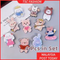 Tscfashion4 Pcs In Set】เข็มกลัดติดน่ารักเทรนด์อะคริลิคสุดสร้างสรรค์ญี่ปุ่น,เข็มกลัดการ์ตูนเสื้อผ้าเครื่องประดับผู้หญิงกระเป๋าเครื่องประดับผู้หญิง