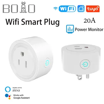 Smart Plug WiFi Socket EU 16A/20A With Power Monitor Timing Function APP  White