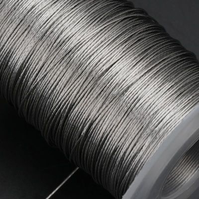 100m 304 Stainless Steel Wire Rope Soft Fishing Lifting Cable 1×7 Clothesline With 30 Aluminum Ferrules