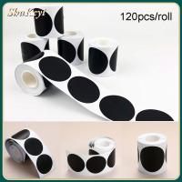 SHUKEYI 120pcs/roll ครัว ขวดแยม เครื่องเทศ ปากกามาร์กเกอร์ ป้ายกระดานดำ แท็กขวด สติ๊กเกอร์ฉลากกลม