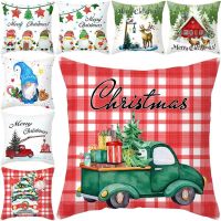 Merry Christmas Pillowcase Elk Tree Home Decoration Pillows Cover Sofa Cover Cushion Cover Christmas Gift Decorations Navidad