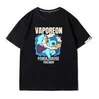 เสื้อยืด แนวโน้ม ๑Pokémon Anime เสื้อยืดลายการ์ตูน อนิเมะ ลาย Vaporeon ที่กำลังอินเทรน