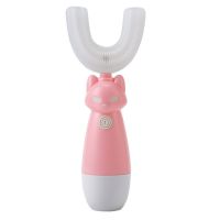 Children 39;s Smart Push-Button Sonic Electric Toothbrush Child Training Cleaning Cartoon Automatic U Shape Toothbrush