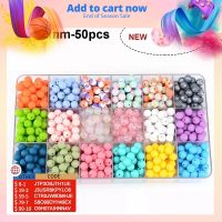 【DT】hot！ LOFCA Silicone Beads 12mm 50pcs/Lot Teething Necklace Round Bead Baby Teether BPA Newborn Nursing