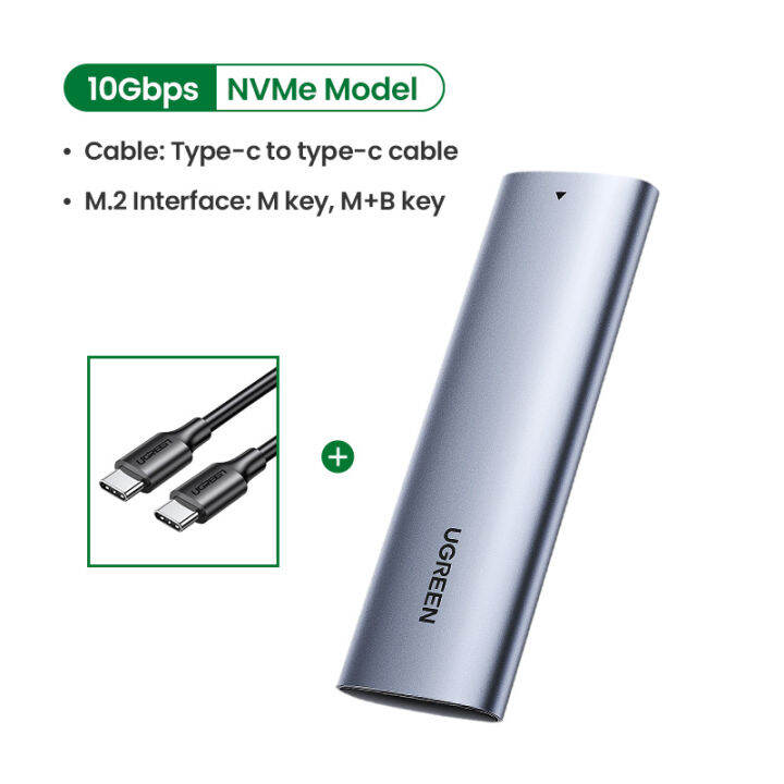 UGREEN SSD Case 10Gbps NVMe M2 SSD Case For PCIe SATA To USB SSD Case