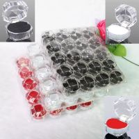 20pcs/lot 3 Color Options Hot Sale Jewelry Package Ring Earring Box Acrylic Transparent Wedding Packaging Jewelry Box